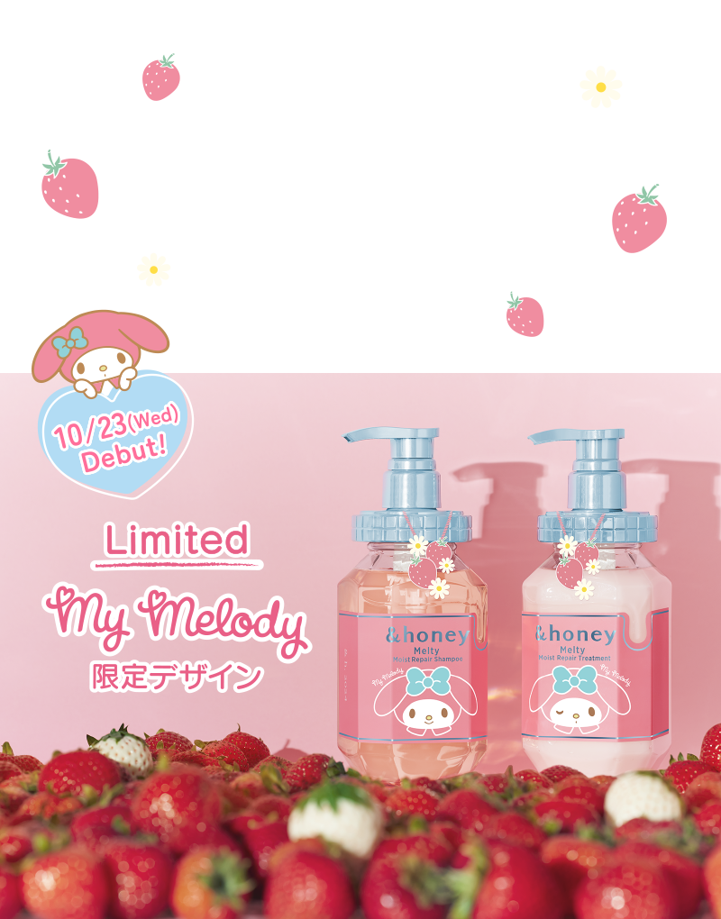 &Honey Sanrio My Melody Melty Shampoo & Hair Treatment Pair Set (Limited Edition)